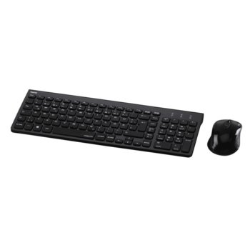 Комплект клавиатура и мишка Hama Trento, безжични, USB, 2.4 GHz, черни image