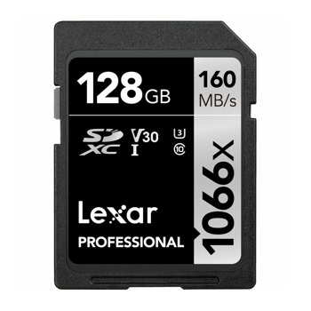 Карта памет 128GB SDXC, Lexar Professional 1066x Silver series, UHS-I U3 V30, скорост на четене до 160MB/s, скорост на запис до 120MB/s | JAR Computers Lexar LSD1066128G-BNNNG