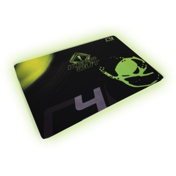 Подложка за мишка KEEPOUT R4, гейминг, черно/зелена, 450 x 370 x 3 мм | JAR Computers KEEPOUT R4 MOUSE PAD