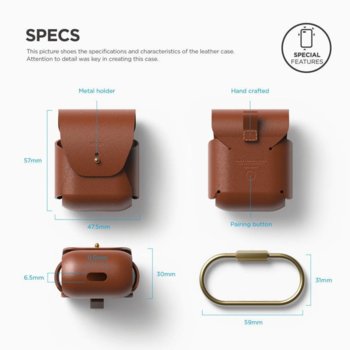 Калъф за слушалки Elago Leather Case EAPLE-BR