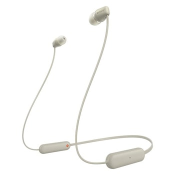 Слушалки Sony Headset WI-C100, безжични, микрофон, Bluetooth, IPx4, бежови | JAR Computers Слушалки Sony Headset WI-C100 бежов
