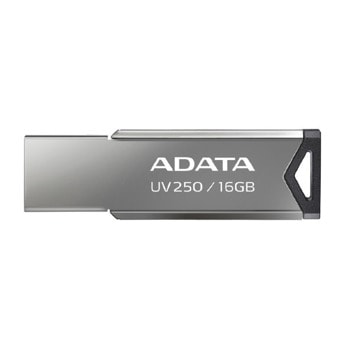 Памет 16GB USB Flash Drive, A-Data UV250 (AUV250-16G-RBK), USB 2.0, сива | JAR Computers Adata 16GB UV250 AUV250-16G-RBK