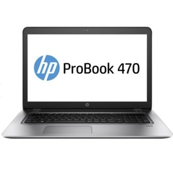 Лаптоп HP ProBook 470 G4 (Y8A84EA)(сребрист), двуядрен Kaby Lake Intel Core i5-7200U 2.50/3.10GHz, 17.3" (43.94 cm) HD+ LED Display & GF 930MX 2GB (HDMI), 8GB DDR4, 1TB HDD, 1x USB3.0 (Type-C), Free DOS, 2.63kg | JAR Computers HP ProBook 470 G4 Y8A84EA