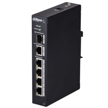 Суич Dahua PFS3106-4T, 4x 10/100Base-T, 1x 10/100/1000 Base-T, 1x SFP | JAR Computers Dahua PFS3106-4T