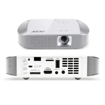 Проектор Acer K137i, DLP 3D, WXGA (1280x800), 100'000:1, 700 lm, HDMI/MHL, USB, SD, SRS WOW HD, 2x3W, AutoKeystone, Wireless dongle included, + Acer Power Bank, 8-Cell, 6000mAH (88Wh) | JAR Computers Acer K137i + Acer Power Bank 8-Cell 6000mAH