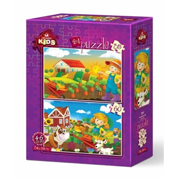 Пъзел Art Puzzle Момичето на фермата, 2 в 1, 95 части | JAR Computers Пъзел Art Puzzle Момичето на фермата 2 в 1