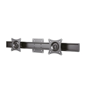 Стойка за телевизор NewStar FPMA-CB200BLACK, за стена, за екрани от 10" до 27", VESA до 100x100 mm, макс. тегло до 7кг., регулируема, за 2 бр. монитора, черна | JAR Computers NewStar FPMA-CB200BLACK