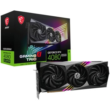 Видео карта Nvidia GF RTX 4080 Super, 16GB, MSI Gaming X Trio, PCI-E 4.0, GDDR6X, 256-bit, DisplayPort, HDMI | JAR Computers MSI GF RTX 4080 SUPER GAMING X TRIO 912-V511-270