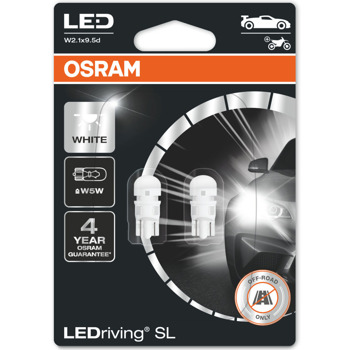 Автомобилна крушка Osram 2825DWP, 0.8W, 70lm, W5W, W2.1x9.5d, LED, 2 броя в опаковка | JAR Computers Osram 2825DWP 0.8W 70lm 2825DWP