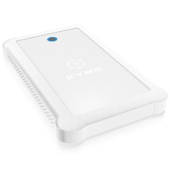 Кутия 2.5" (6.35 cm), RaidSonic IB-233U3-Wh, за 2.5" SATA HDD/SSD, USB 3.0, с предпазен калъф от силикон, бяла | JAR Computers RAIDSONIC IB-233U3-Wh 2.5" sata3 USB 3.0