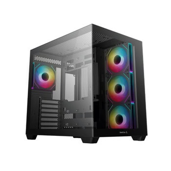 Кутия DeepCool CG530 4F, ATX/microATX/Mini-ITX, 2x USB 3.0, 4x 120mm ARGB вентилатора, с прозорец, черна, без захранване | JAR Computers DeepCool CG530 4F R-CG530-BKADA4-G-1