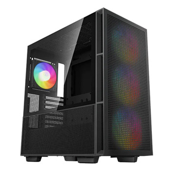 Кутия DeepCool CH560, E-ATX/ATX/mATX/Mini-ITX, 1x USB-C, 1x USB 3.0, с прозорец, 4x ARGB вентилатора, черна, без захранване | JAR Computers Кутия DeepCool CH560 R-CH560-BKAPE4-G-1