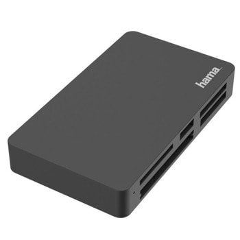 Четец за карти Hama All In One (HAMA-200128), USB 3.0, SD, microSD, MMC, MS, CompactFlash, черен | JAR Computers HAMA-200128