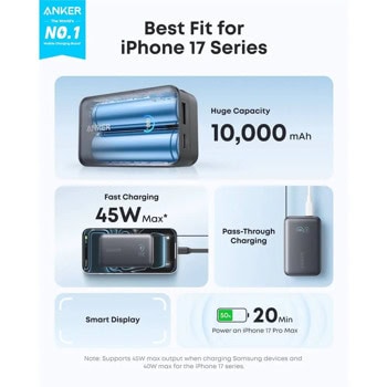 Anker Nano Power Bank 10K Black A1638H11 | JAR Computers Anker Nano Power Bank 10K Black A1638H11