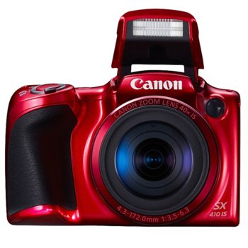 Canon SX410 IS Red+Case DCC-950+Sony 8GB SD