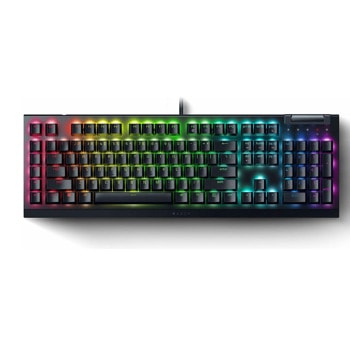 Клавиатура Razer Blackwidow V4 X, механична, зелени Razer суичове, гейминг, RGB подсветка, черна, USB | JAR Computers Razer BlackWidow V4 X RZ03-04700100-R3M1