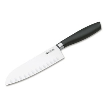 Кухненски нож Boker Solingen Core Professional Santoku with Hollow Edge, 29.5 см, неръждаема стомана, черен | JAR Computers Кухненски нож Boker Solingen 130835