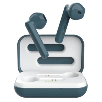 Слушалки Trust Primo Touch Bluetooth, микрофон, Bluetooth, до 4ч. издръжливост на батерията, с кутия за зареждане, сини | JAR Computers TRUST Primo Touch Bluetooth Earphones Blue 23780