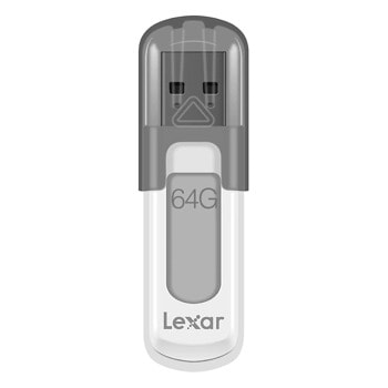 Памет 64GB USB Flash Drive, Lexar JumpDrive V100, USB 3.0, сива | JAR Computers USB 3.0 64GB Lexar JumpDrive V100 LJDV100-64GABGY