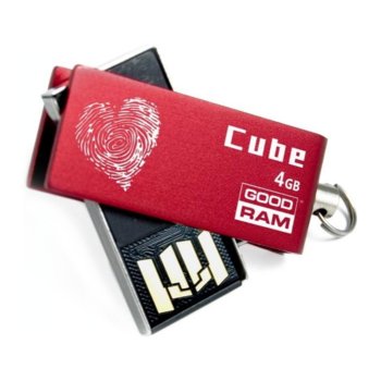 4GB USB Flash GOODRAM Cube червена 5г гаранция