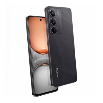 Смартфон Realme C75 (черен), поддържа 2 SIM карти, 6.72" (17.06cm) FHD+ 120Hz дисплей, осемядрен Mediatek Helio G92 2.0GHz, 8GB RAM, 256GB Flash памет(+microSD слот), 50 & 8 Mpix камери, Android | JAR Computers Realme C75 256GB/8GB Black