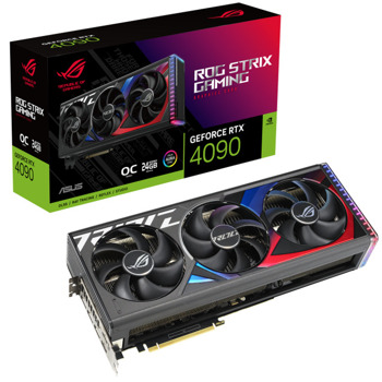 Видео карта Nvidia GF RTX 4090, 24GB, ROG Strix OC, PCI-E 4.0, GDDR6X, 384-bit, DisplayPort, HDMI | JAR Computers Asus ROG Strix GeForce RTX 4090 OC 90YV0ID0-M0NA00