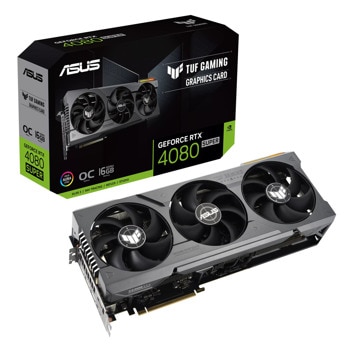 Видео карта Nvidia GF RTX 4080 Super, 16GB, Asus TUF Gaming, OC, PCI-E 4.0, GDDR6X, 256-bit, DisplayPort, HDMI | JAR Computers Asus GF RTX 4080 Super TUF Gaming OC 16GB