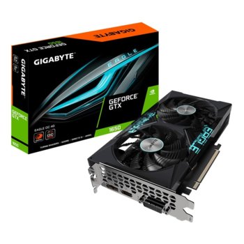 Видео карта Nvidia GeForce GTX 1650, 4GB, Gigabyte D6 EAGLE OC 4G, PCI-E 3.0, GDDR6, 128 bit, 1x Display Port, 1x HDMI, 1x DVI | JAR Computers Gigabyte GeForce GTX 1650 D6 EAGLE OC 4G
