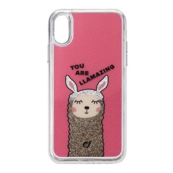 Калъф за Apple iPhone X/XS, Cellular Line Stardust, твърд калъф с гумена рамка, щампа лама | JAR Computers Cellular Line Stardust for iPhone X/XS llama