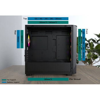 Montech X5M Black | JAR Computers Montech X5M Black