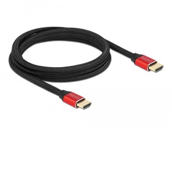 Кабел Delock 85774, от HDMI 2.1(м) към HDMI 2.1(м), 2m, червен | JAR Computers Кабел Delock HDMI 2.1 м to HDMI 2.1 м 2m red