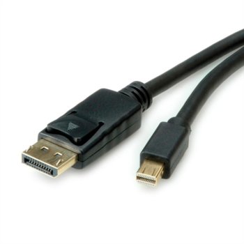 Кабел Roline 11.04.5814, от DisplayPort(м) към Mini DisplayPort(м), 1m, черен | JAR Computers Cable DP M - Mini DP 1m 8K Roline 11.04.5814