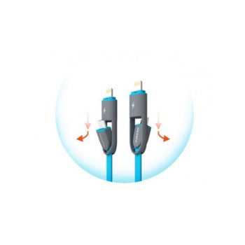Кабел USB A(м) към USB Micro B(Lightning Plug) (м)