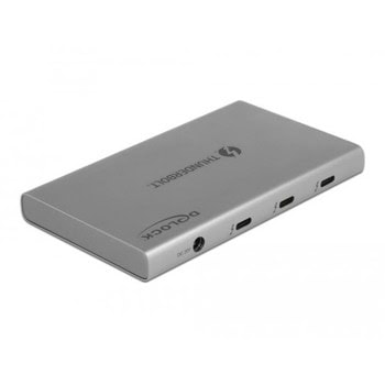Докинг станция Delock 64157, от Thunderbolt 4 към 1x USB-A, 3x USB-C (Thunderbolt 4), сива | JAR Computers Delock 64157