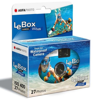 Фотоапарат AGFA Photo LeBox Ocean Waterproof Camera, за еднократна употреба, 27 кадъра, син | JAR Computers AGFAPHOTO LeBox Ocean Waterproof Camera 601100