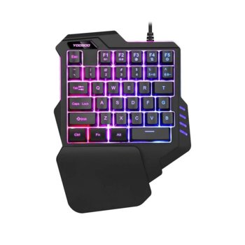 Клавиатура G92, гейминг, за една ръка, подсветка, черна, USB image