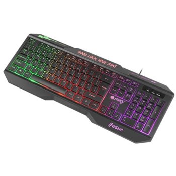 Клавиатура Fury Hellfire NFU-1549, геймърска, многоцветна подсветка, Anti-ghosting, черна, USB image