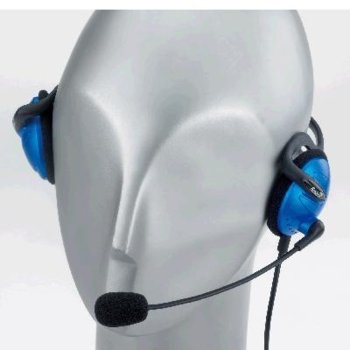 Слушалки Genius HS-300A, сини, микрофон