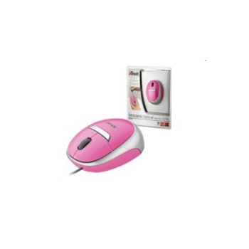 Мишка Trust MI-2850SP, оптична, жична, USB, розова, самонавиващ се кабел | JAR Computers Trust MI-2850SP 15488