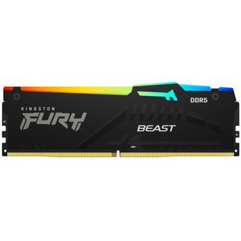 Памет 32GB DDR5 6000MT/s, Kingston Fury Beast RGB Black, KF560C30BBEA-32, 1.4V | JAR Computers Kingston Fury Beast Black RGB 32GB DDR5-6000MHz