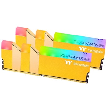 Памет 32GB (2x16GB) DDR5 5600MT/s, Thermaltake Toughram RGB D5 Metallic Gold, RG36D516GX2-5600C36A, 1.25V | JAR Computers Thermaltake Toughram RGB D5 Gold 2x16GB 5600MHz