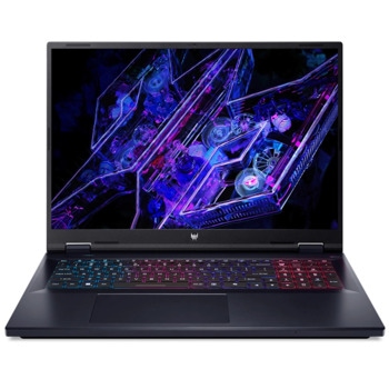 Лаптоп Acer Predator Helios Neo 18 PHN18-71-7972 (NH.QS0EX.001), шестнадесетядрен Intel Core i7-14650HX 2.2/5.2GHz, 18" (45.7cm) WQXGA IPS 165Hz Anti-Glare дисплей & GF RTX 4060 8GB, (HDMI), 16GB DDR5, 1TB SSD, 2x USB 3.2 Type-C, No OS, 3.4kg | JAR Computers Acer Predator Helios Neo 18 NH.QS0EX.001