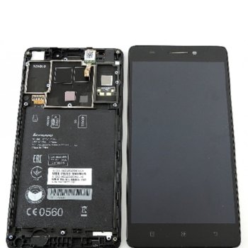 Lenovo A7000 LCD with touch with frame Black