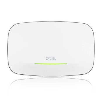 Точка за достъп ZyXEL NWA110BE, 6500Mbps, 2.4GHz (688Mbps)/ 5GHz (4324Mbps)/ 6GHz (5764Mbps), 1x 10/100/1000/2500Mbps LAN PoE, 4x вътрешни антени | JAR Computers ZyXEL NWA110BE