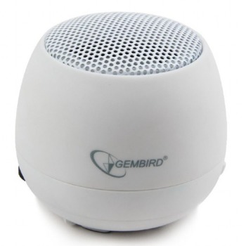 Тонколона Gembird SPK-103-W, 1.0, 2W, AUX, бяла, преносима, до 6 часас време на работа | JAR Computers Gembird SPK-103-W