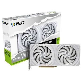 Видео карта Nvidia GF RTX 4070, 12GB, Palit White, PCI-E 4.0, GDDR6X, 192-bit, DisplayPort, HDMI | JAR Computers Palit GeForce RTX 4070 White NED4070019K9-1047L