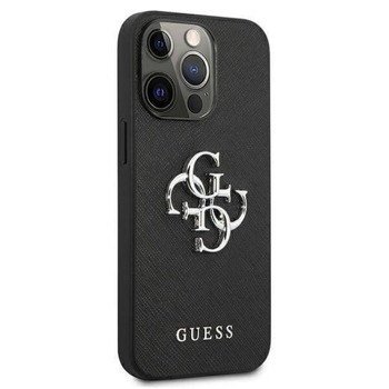 Guess Saffiano 4G Metal Logo Leather Hard Case
