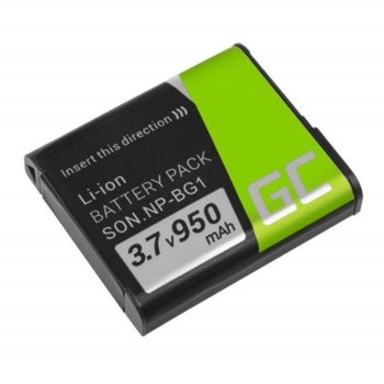 Батерия Green Cell BG1-CB11 за апарат Sony DSC H10 H20 H50 HX5 HX10 T50 W50 W70, 3.7V, 950mAh, Li-Ion image