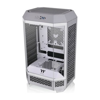 Кутия Thermaltake Tower 300 Limestone, microATX/Mini-ITX, 1x USB 3.2 Gen 2 Type-C, 2x 140mm вентилатора, LCD дисплей, с прозорец, сива, без захранване | JAR Computers Thermaltake Tower 300 Limestone CA-1Y4-00SIWN-00