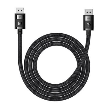 Кабел Baseus High Definition Series (B00633706111-02), от DisplayPort(м) към DisplayPort(м), 2м, черен, 8K@60Hz | JAR Computers Baseus High Definition B00633706111-02
